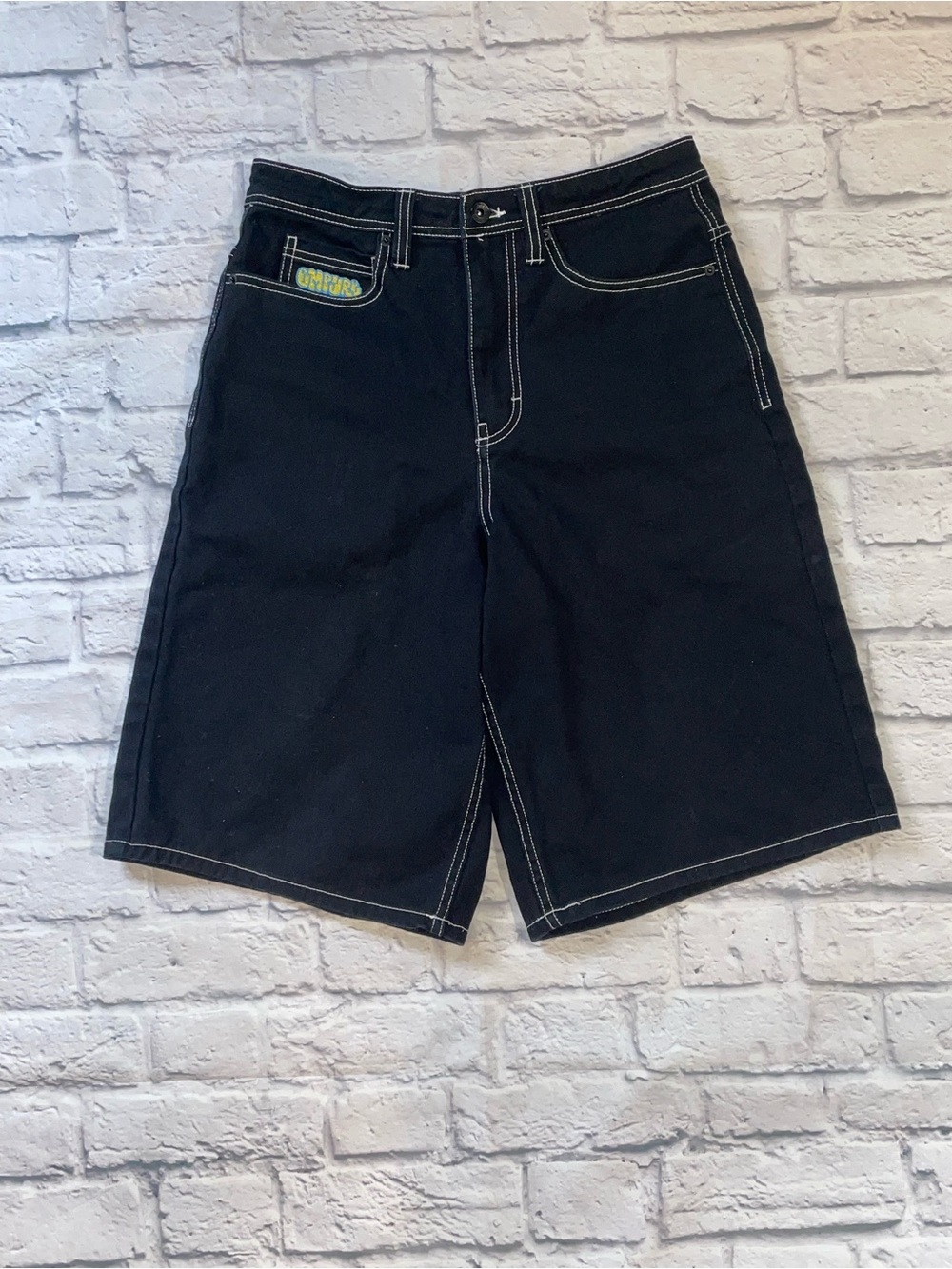 Empyre Ultra Loose Embroidered Black Skate. Size 28